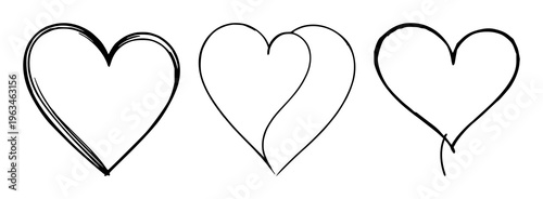 Hearts set with continuous one line drawing hearts symbol embracing vector illustration minimalism design featuring line art, vector, minimalism with love symbol and romantic