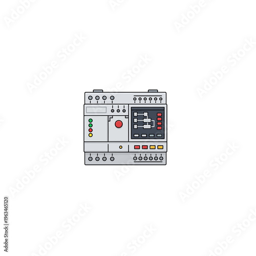 Industrial plc automation control module icon