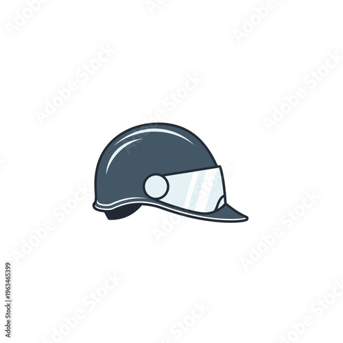 Safety motorcycle helmet icon with visor for protective equipment concepts