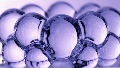 Light Purple Semi-Transparent Molecular Spheres Gigapixel Standard v2 4x Detail