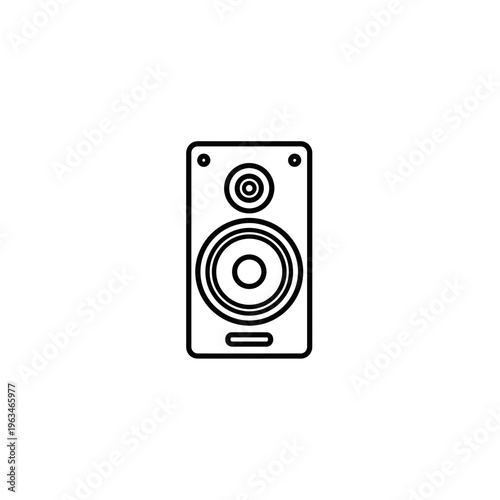 Audio speaker vector line icon
