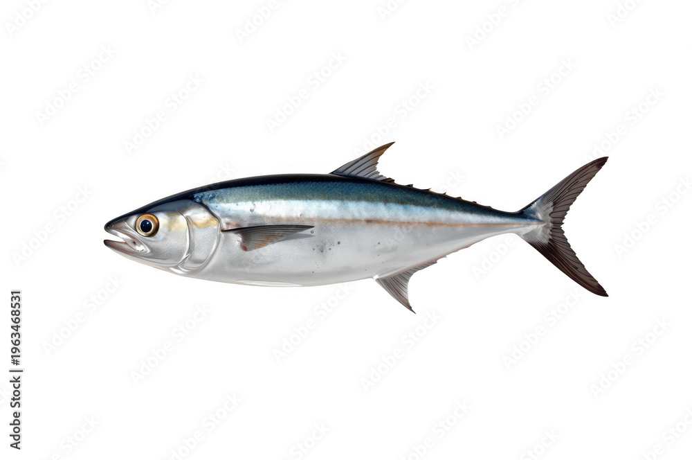 Fototapeta premium Fresh scomber fish swimming isolated on transparent background
