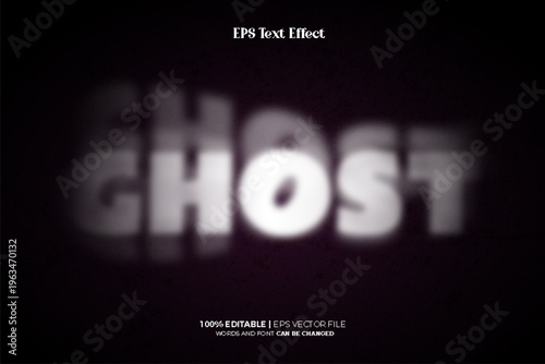 Ghost Smoke editable text effect logo template