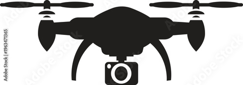 Drone Camera Silhouette Vector Icon