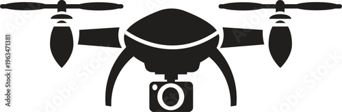 Drone Camera Silhouette Vector Icon