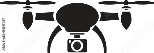 Drone Camera Silhouette Vector Icon