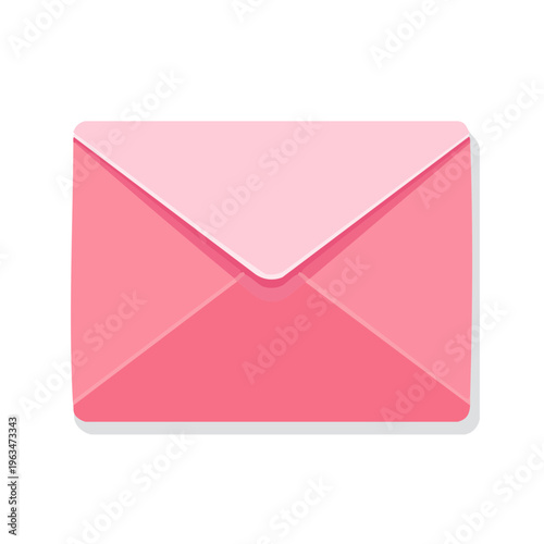 Charming Pink Envelope Illustration for Correspondence and Greetings