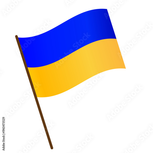 Developing national flag of Ukraine