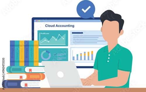 Professional Businessman Analyzing Financial Data and Insights on Laptop