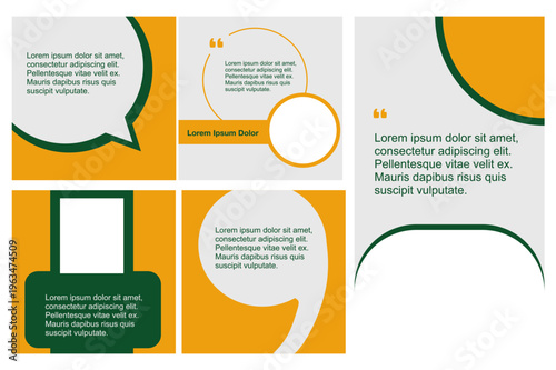 Social media post template Set