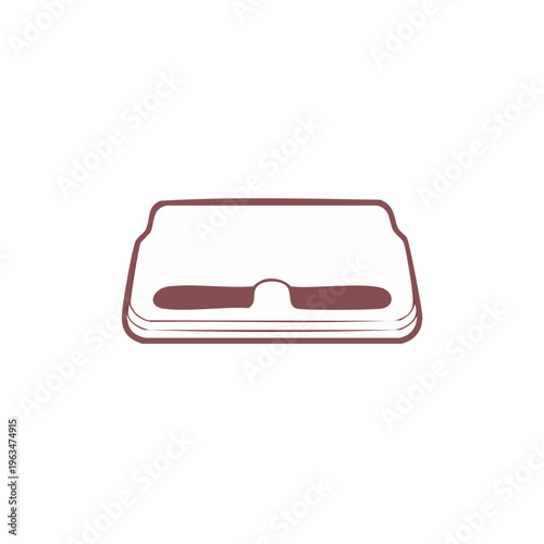 Handheld office hole punch with long shadow flat design icon