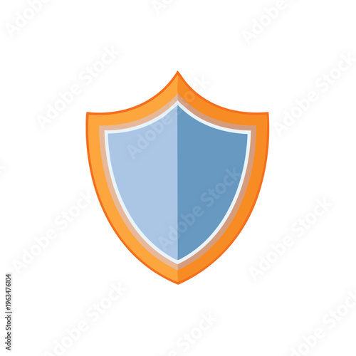 Simple shield icon symbolizing protection and security with an orange border and blue center. Free Download Simple shield icon symbolizing protection and security with an orange border and blue center. - GFXLoad