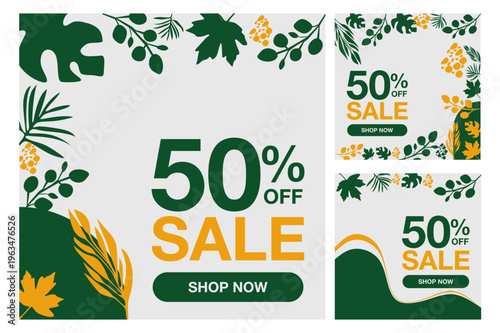 Social media post template Set