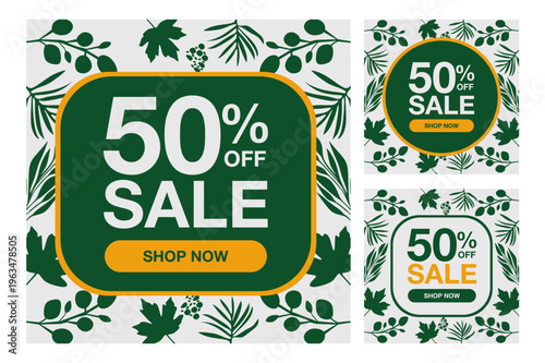 Social media post template Set