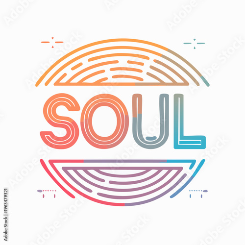 SOUL – design musical et spirituel en illustration colorée