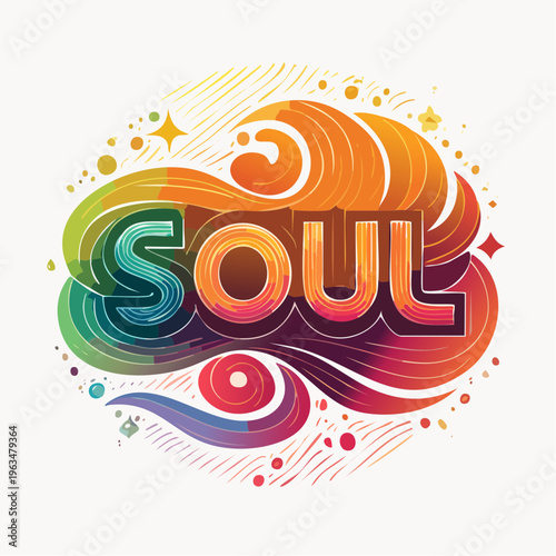 SOUL – design musical et spirituel en illustration colorée