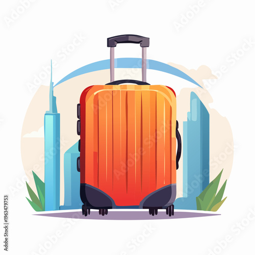 Valise colorée moderne pour voyage et vacances