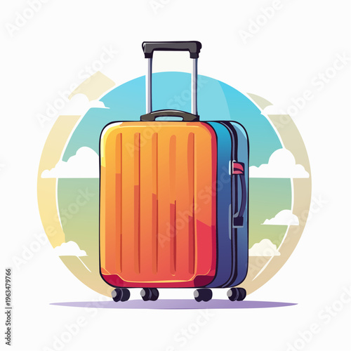 Valise colorée moderne pour voyage et vacances