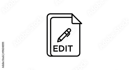 Edit document icon with pencil
