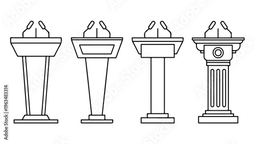 podium isolated on white