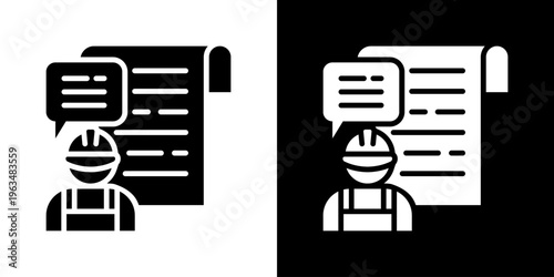 Project Briefing Icon Set Vector Collection Isolated In Black And White
