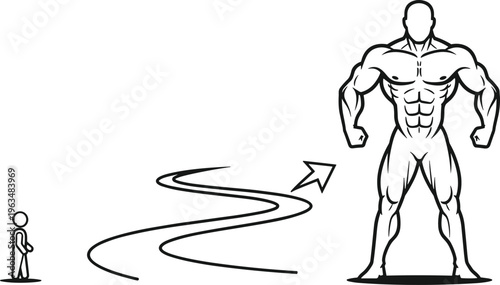 fitness, bodybuilding, transformation, journey, progress, muscles, path, growth, ambition, strength, athlete, motivation, goal, roadmap, exercise