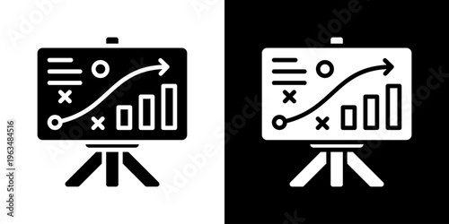 Project Strategy Icon Set Vector Collection Isolated In Black And White