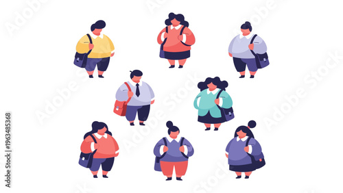 Embracing Every Body: A collection of diverse individuals, each with unique body shapes and styles, stand in a display of inclusivity and body positivity.