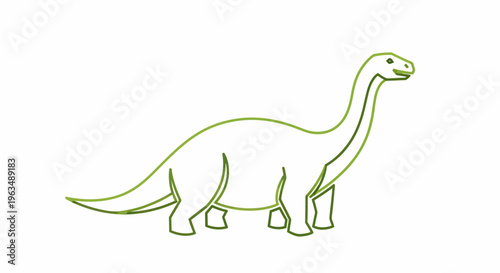 Dinosaur drawing of a brontosaurus.