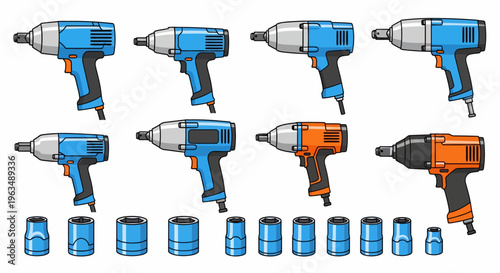 Electric drill tools and battery packs.
