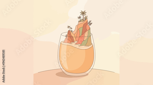 Fresh Fruit in a Glass Cup.