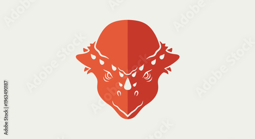 Red Mask with White Patterns.