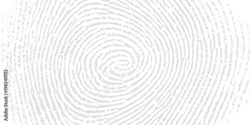 Set of three black fingerprint icons with whorl patterns on white background for biometric security