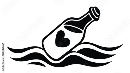 vector illustration of a black and white shark