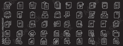Compliance web icons in line style. Regulations, policy, legal document, quality control, responsibility, law. Editable stroke. Outline icon in linear style