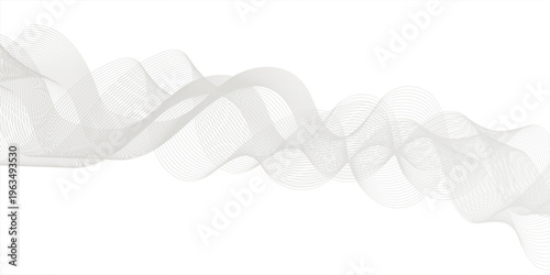 A seamless white texture of cotton swabs and flowing smoke creates a silver wave pattern with elegant curves and a soft motion swirl design.