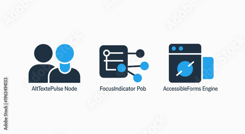 Digital infrastructure icons featuring metapulse node fact indicator hub and accelerator engine for high performance computing and data network management