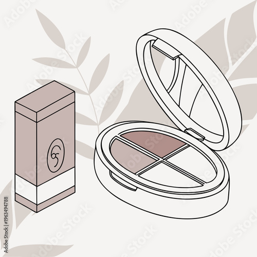 A makeup palette with four different shades