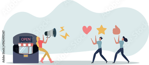 Customer loyalty or retention, marketing strategy for return customer, CRM to increase sale and satisfaction concept.person's life situation and his activities.