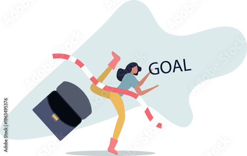 Business winner reaching goal, success celebration, career path or glory to finish working project concept.person's life situation and his activities.