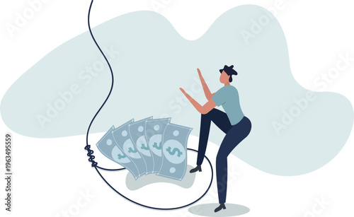 Money Trap Concept .Financial Scam, Greed Bait and Investment Fraud Risk Illustration
