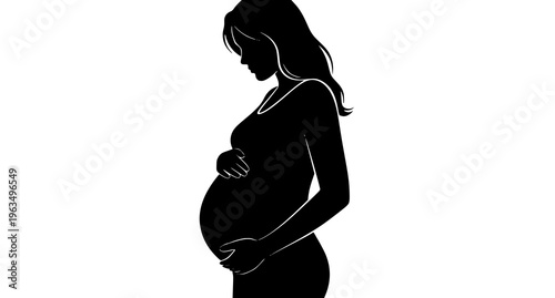 Pregnant woman silhouette