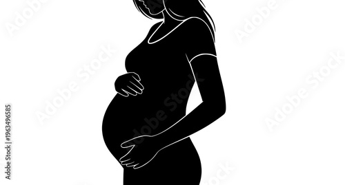 Pregnant woman silhouette
