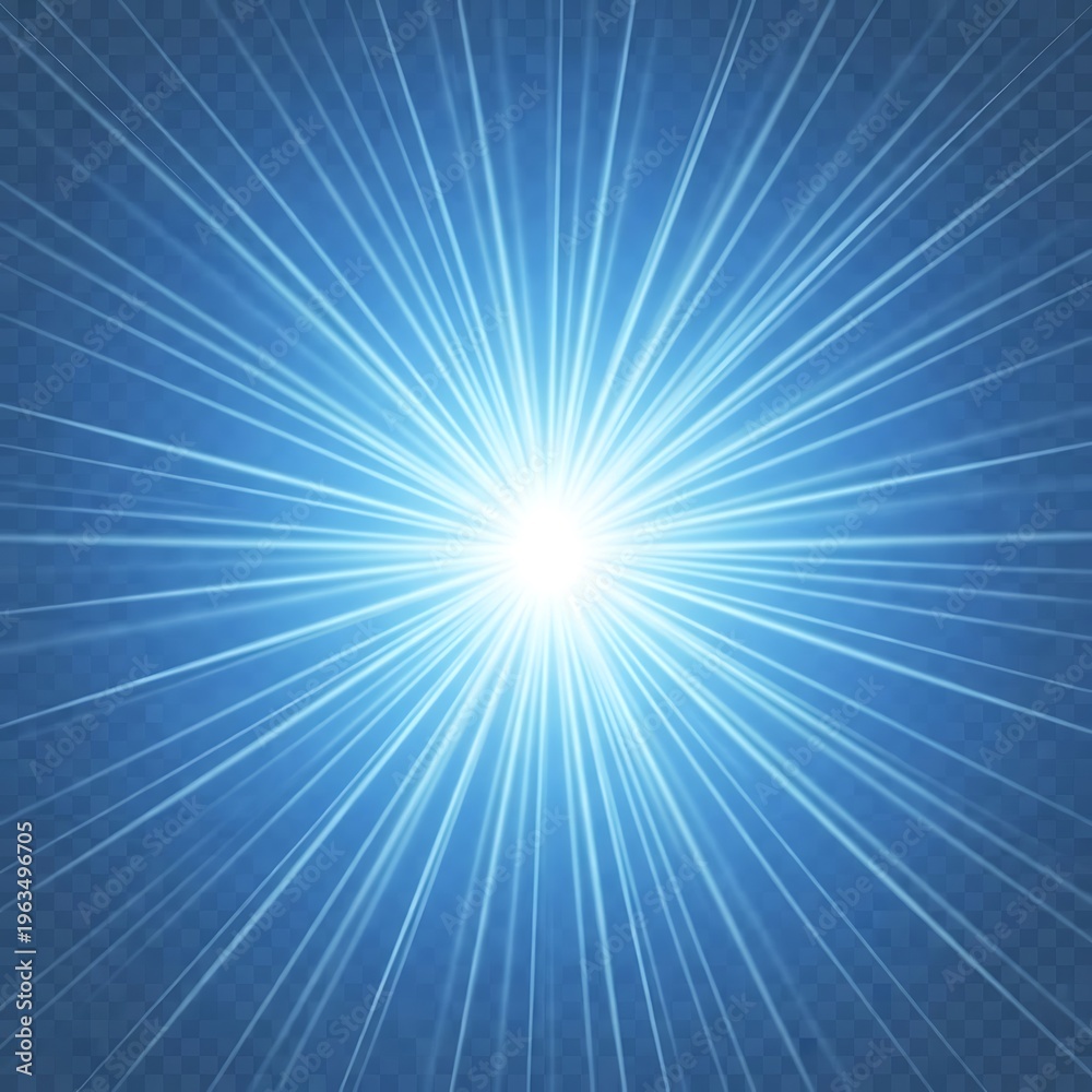 Obraz premium Radiant beams of light piercing through a serene cosmic backdrop