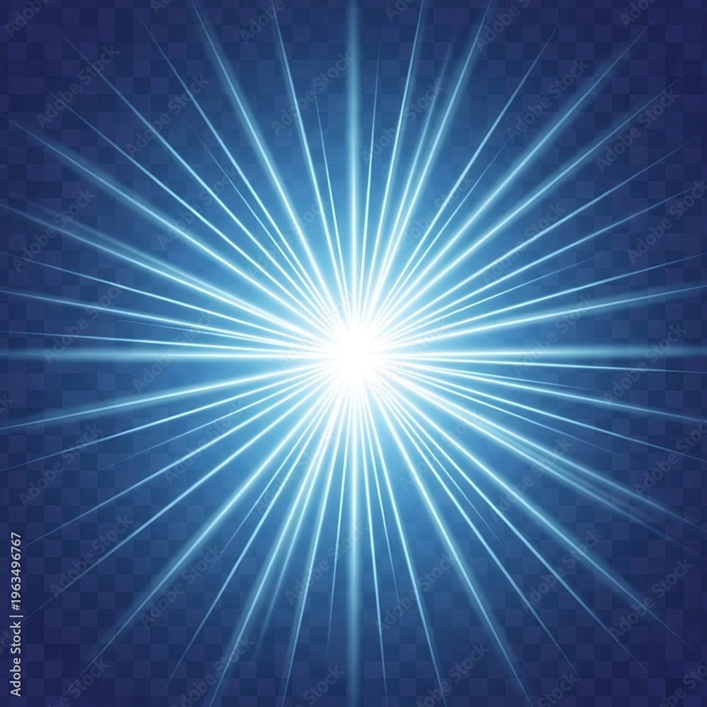 Obraz premium Radiant cosmic light beams emanating from a central point in deep space