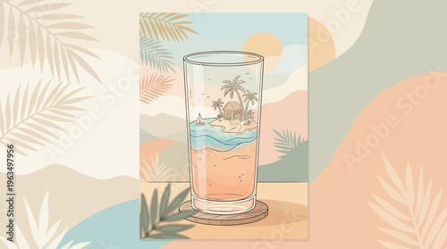 Glass with pink cocktail drink.
