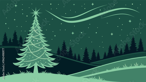 Green Vintage Christmas Backgrounds and Festive Ornament Frame