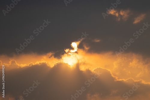 sunset in the sky