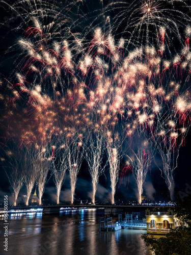 fireworks over the river