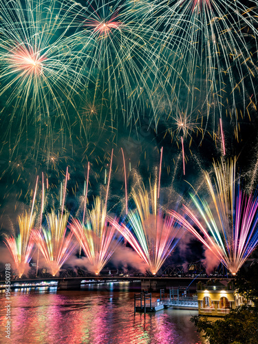 fireworks over the river